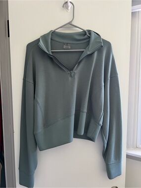 Danskin Half-Zip Pullover Sweatshirt in Sage